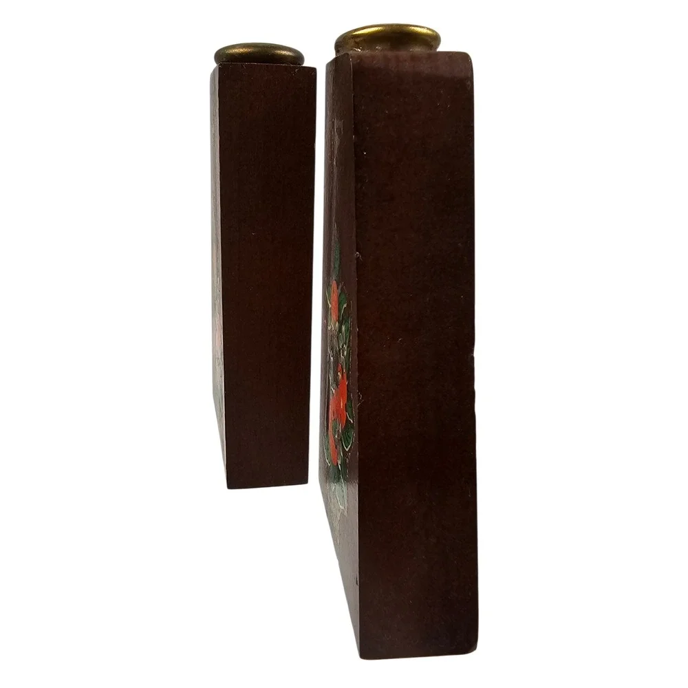 Vintage Florida Souvenir Wood Salt and Pepper Shakers Set Japan Orange Blossom